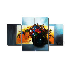 High Quality Decorative Flower Oil Painting on Canvas for Home Decor (FL4-107)